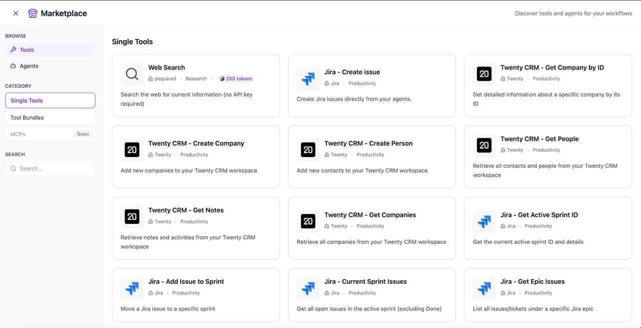 AgentHub Tool Marketplace